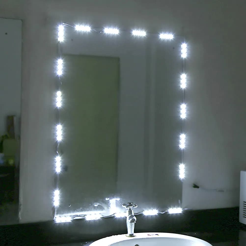 1Set LED Makeup Mirror Light Vanity Light Kit Mirror Front Lamp Portable Easy Install No Tools for Bathroom Showroom Photo
