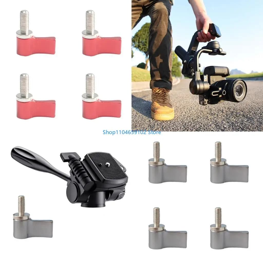 4pcs type ergonomic l type mini handle in light aluminum alloy for supports for action camera