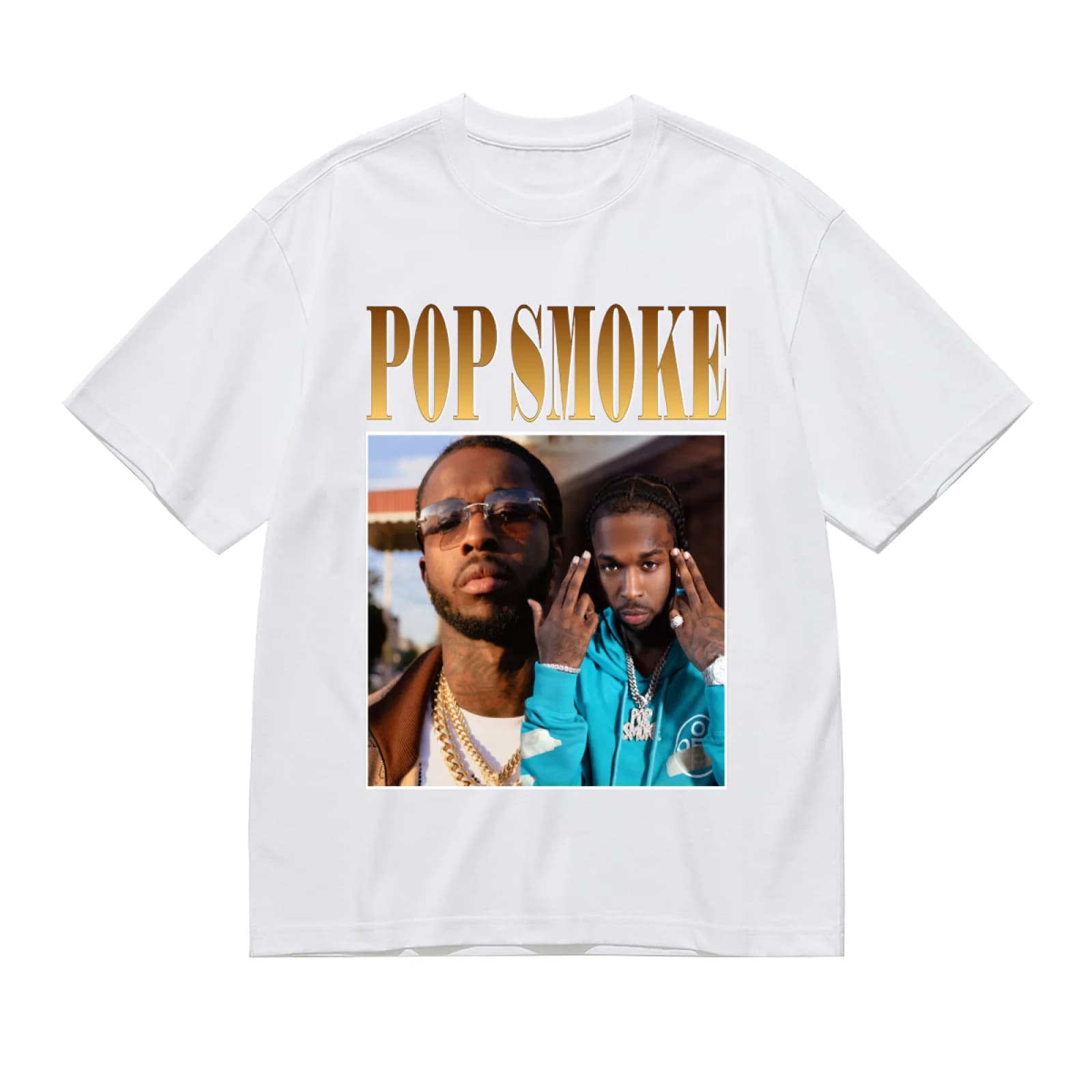 Pop Culture Movie Rapper Vintage Collage T-Shirt Rihanna Robert Pattinson Pop Smoke Prison Mike Tee Unisex Oversized Cotton Streetwear