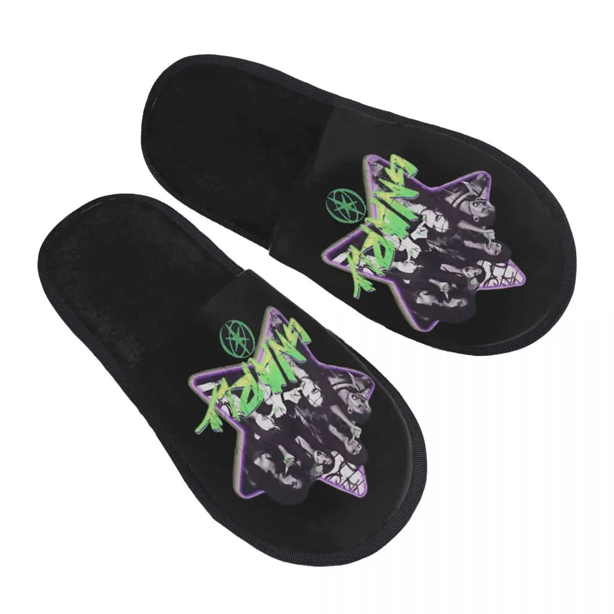 Gnarly X Katseye Home Slippers Living Room Comfortable fur slippers for home non-slip