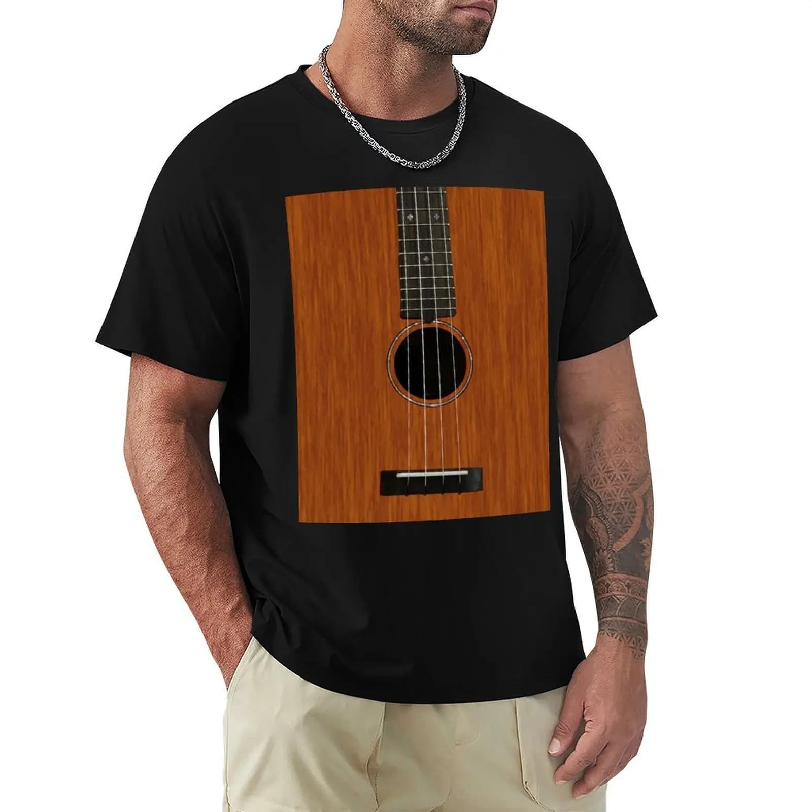 Ukulele T-Shirt Christmas Theme Tee Top