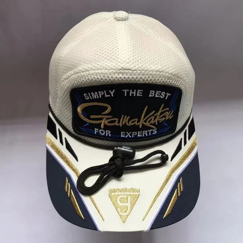 Gamakatsu mesh fishing cap with breathable solar protection buckets rock fishing caps waterproof Men's Sports Baseball cap GM9852