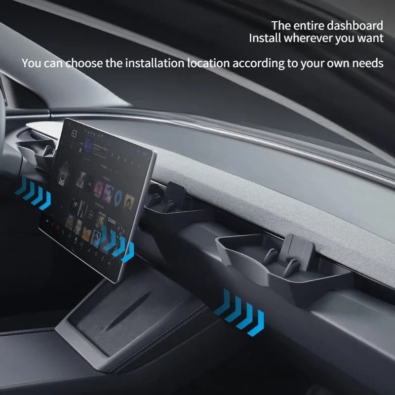 Car Phone Holder for Tesla Model Y Juniper/Model 3 Highland Central Control Storage Box Dashboard Eyeglass Case Car Accessories