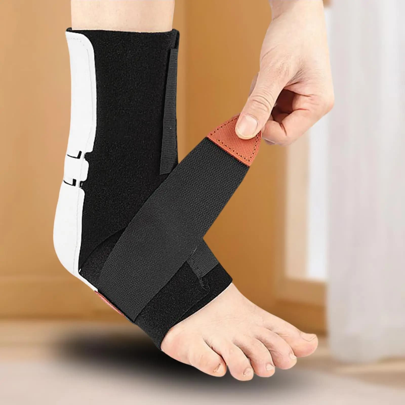Ortesi per Piede Cadente con Chiusura a Strappo, Stabilizzatore Caviglia Traspirante per Adulti, Supporto per la Camminata con Cinghia