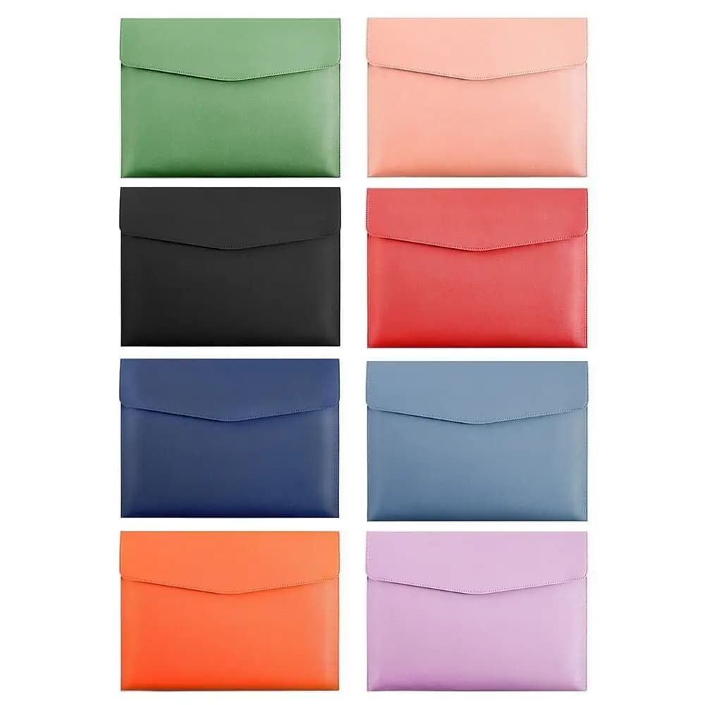 Stationery Dustproof Leather Leather Document Pouch Large Capacity A4 A5 Leather File Folder File Bag