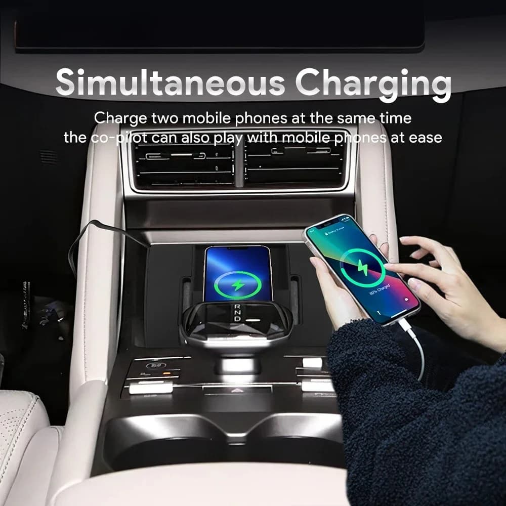 For BYD Yuan Up Atto 2 2025 2026 Car Wireless Charger Pad Wireless Charging Holder Mobile Phone Charger Accessories LHD RHD