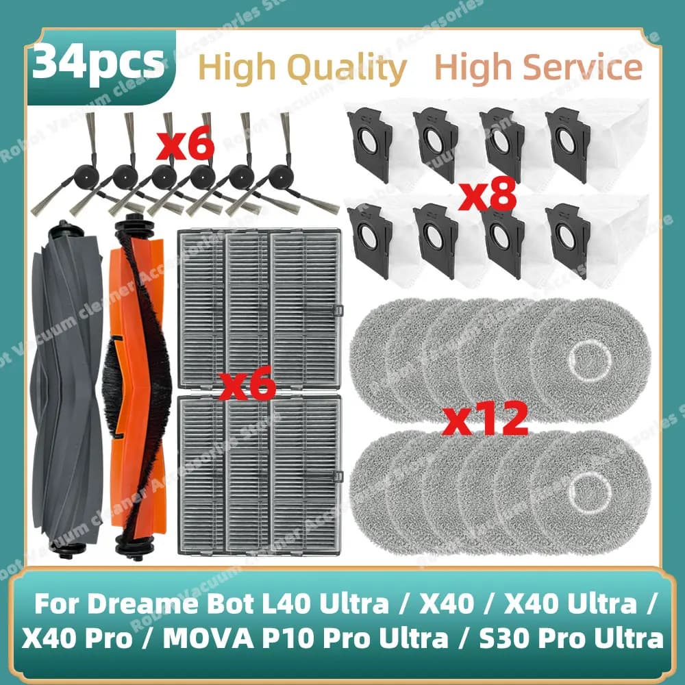 Compatibile con Dreame Bot L40 Ultra / X40 / X40 Ultra / X40 Pro / MOVA P10 Pro Ultra / S30 Pro Ultra Parti Accessori