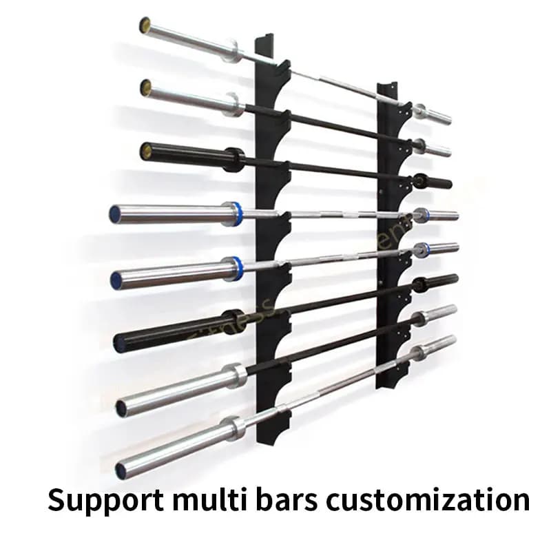 Wall-Mounted Barbell Rack Space Saving Horizontal For Home Gym Vertical Barbells Storage Rack One/Two-Story Weight Bars Holders