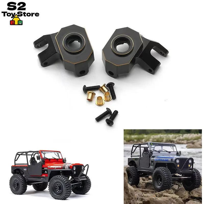 Nocche di sterzo in ottone Ly43 nere e oro, rinforzate e pesanti, per Axial SCX10 III Jeep CJ7 4WD, ricambi per upgrade auto RC Crawler