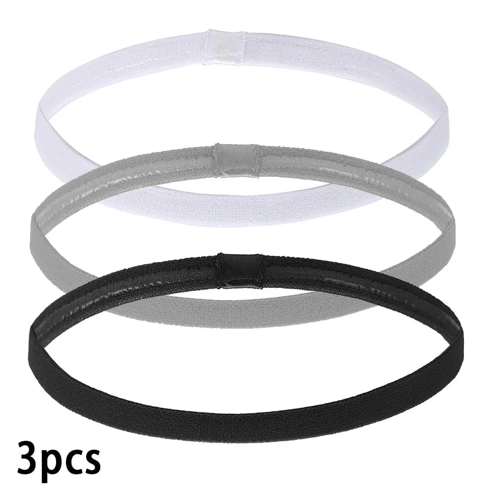 4 Pieces Solid Thicken Non-Slip Elastic Sports Outdoor Headbands Hair Headbands for Men Exercise Hair Bands Sweatbands for Women