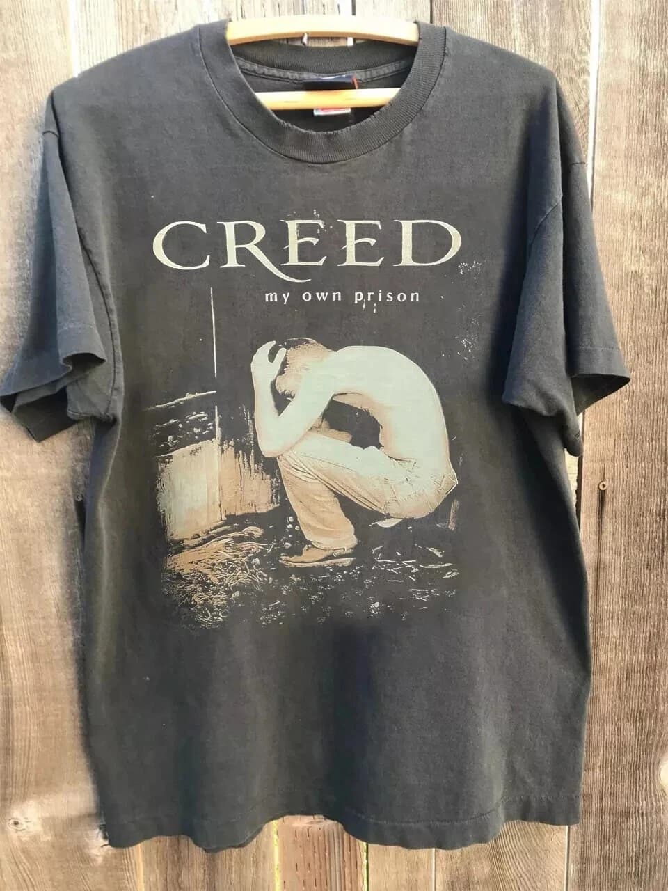T-shirt estiva da uomo in puro cotone vintage Creed My Own Prison Band, casual, elegante, ampia e traspirante, adatta per l'uso quotidiano