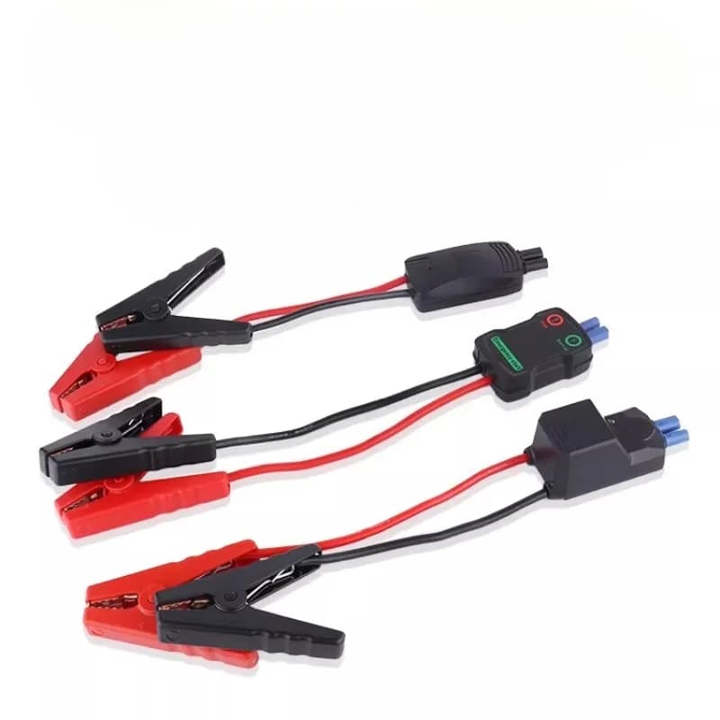 Avviatore di Emergenza per Auto 12V, Batteria Intelligente con Morsetti a Coccodrillo Rossi-Neri, Cavi di Avviamento per Auto 12V