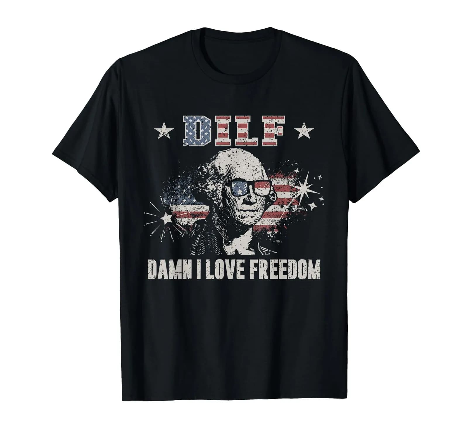 T-shirt da uomo con bandiera USA Freedom Pride del 4 luglio