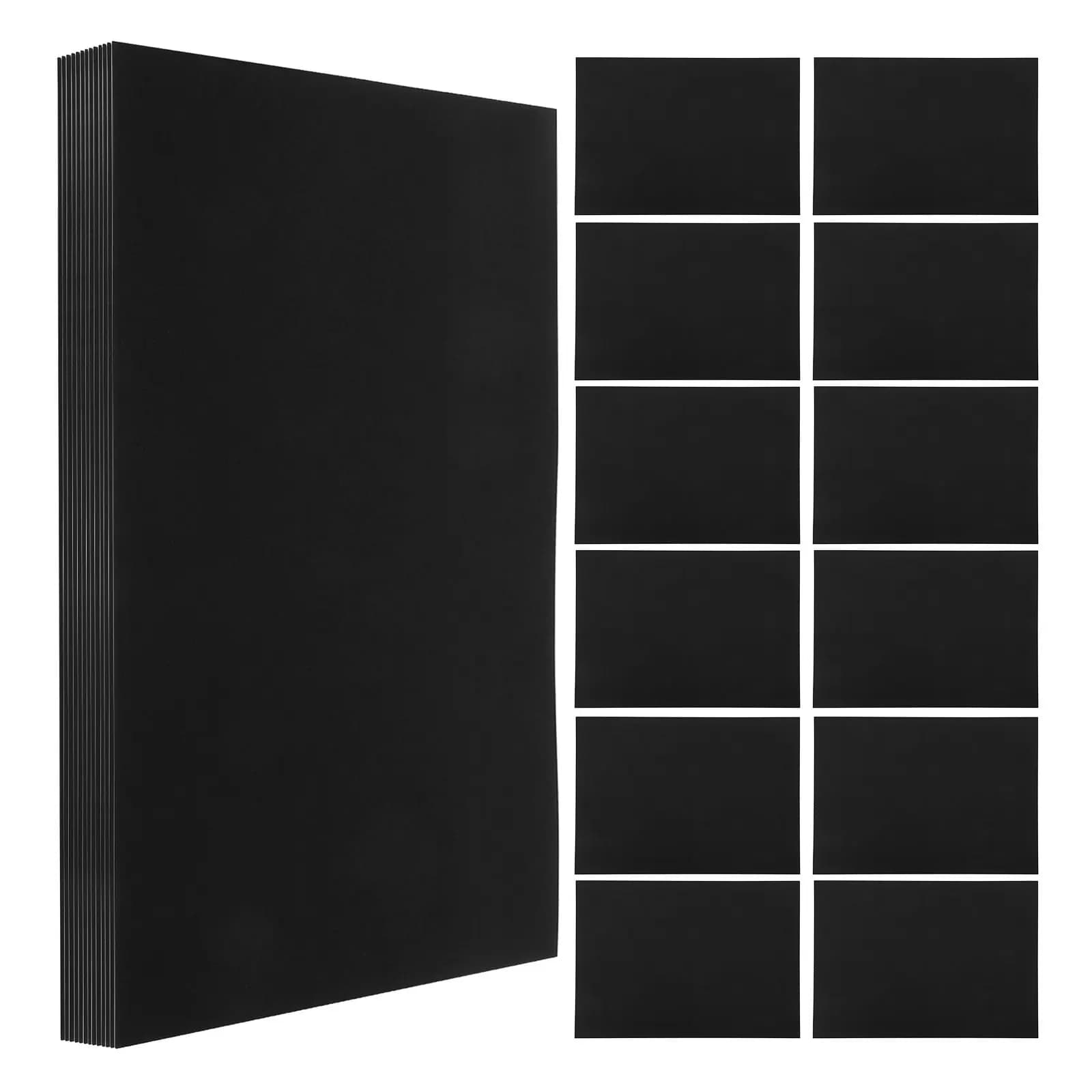 50 Sheets A3 Black Card Paper for DIY Crafts Drawing Painting Origami Art Projects High Durability Tear Resistant Smooth Surface