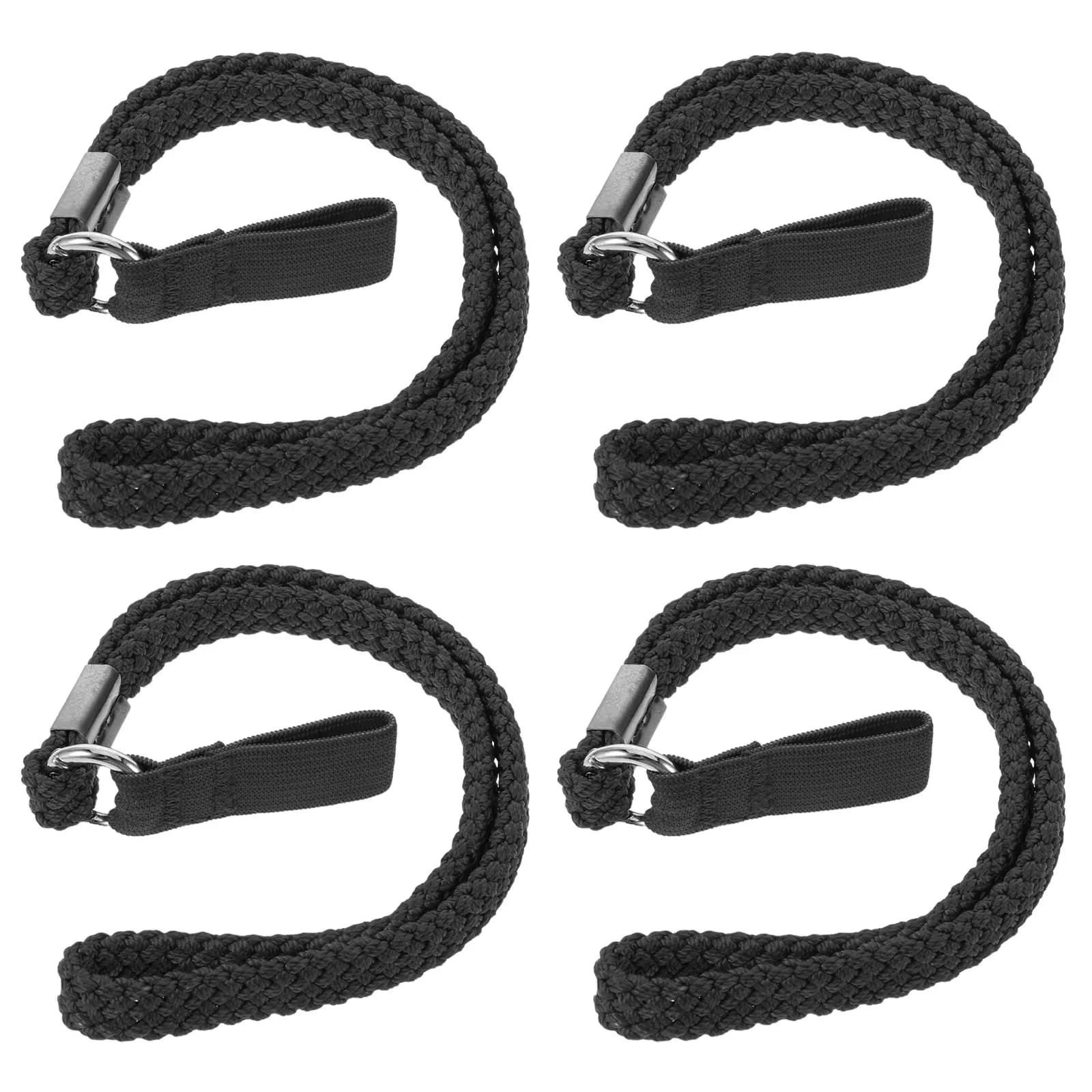 Set di 4 Cinturini da Polso per Bastone da Passeggio, Regolabili in Nylon, Antiscivolo, per Trekking e Arrampicata, Colore Nero