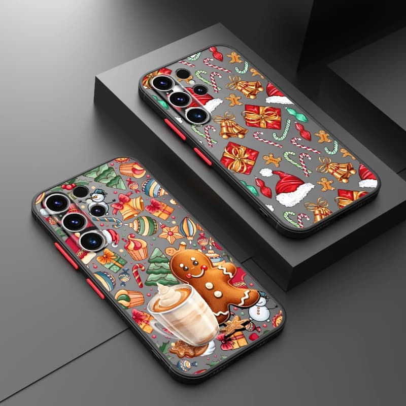 Custodia con motivo stile natalizio per Samsung Galaxy S22 Plus S20 S21 S10 S25 Edge S9 S24 FE S23 Ultra Cover posteriore per telefono
