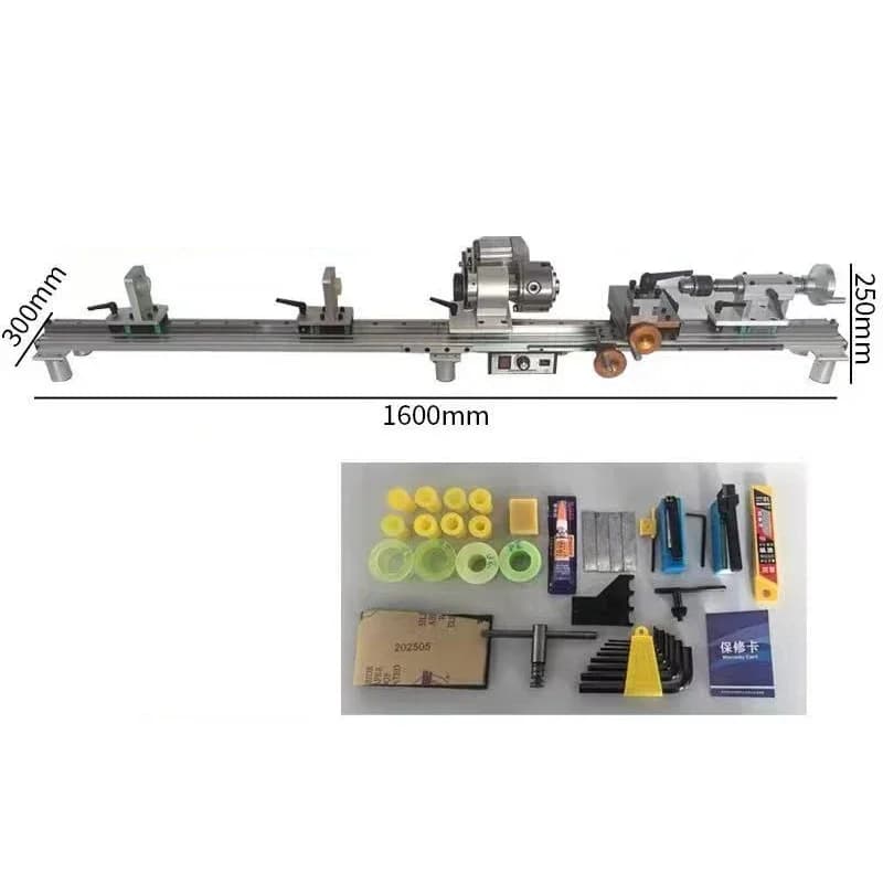Pool Cue Repair Machine Single-Spindle, Single-Track Compact Lathe All-in-One Lathe for Replacing Pool Cue Tips and (Customized)