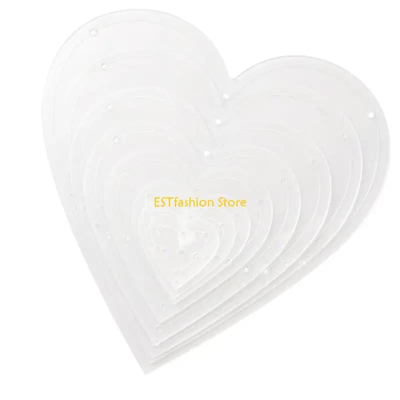 Y5GC Acrilico a Forma Cuore Quilting Stencil Artigianali Modelli da Cucito per Artigianato Abbigliamento e Decorazioni