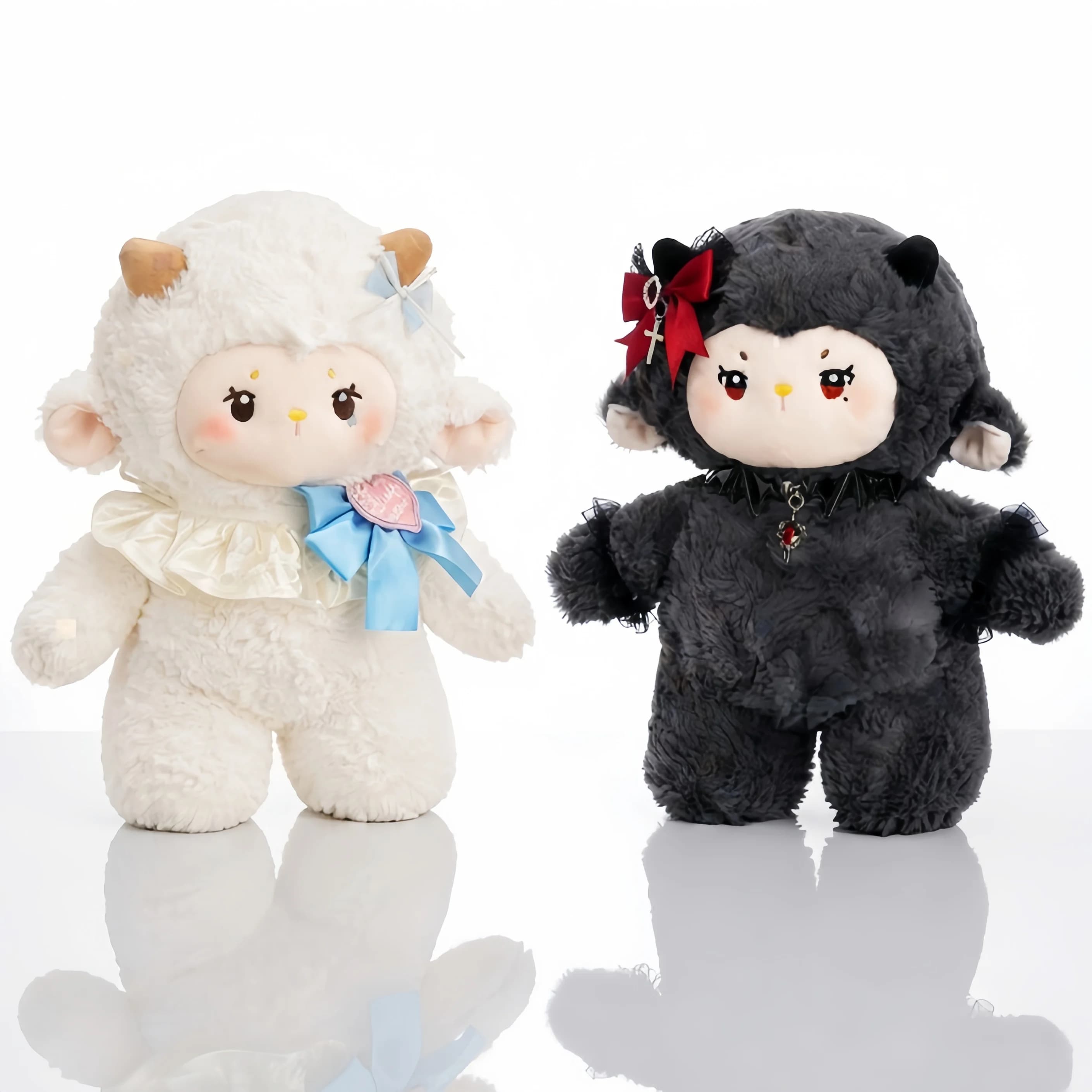Cute Lamb Plush Doll Sweet Style Sheep Stuffed Toy Soft Kawaii Lamb Plushie Home Sofa Decor Accompany Sleep Toy Birthday Gift