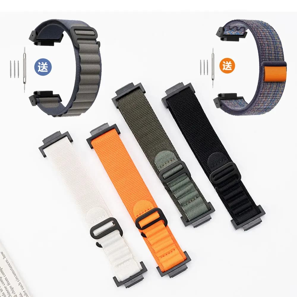 Cinturino in nylon per Casio G-SHOCK GA100 GD-100/110/120 GMA-S110; MCW-100; G-8900; DW-5600; GW-M5610; DW-6900 Cinturino in velcro da 16 mm