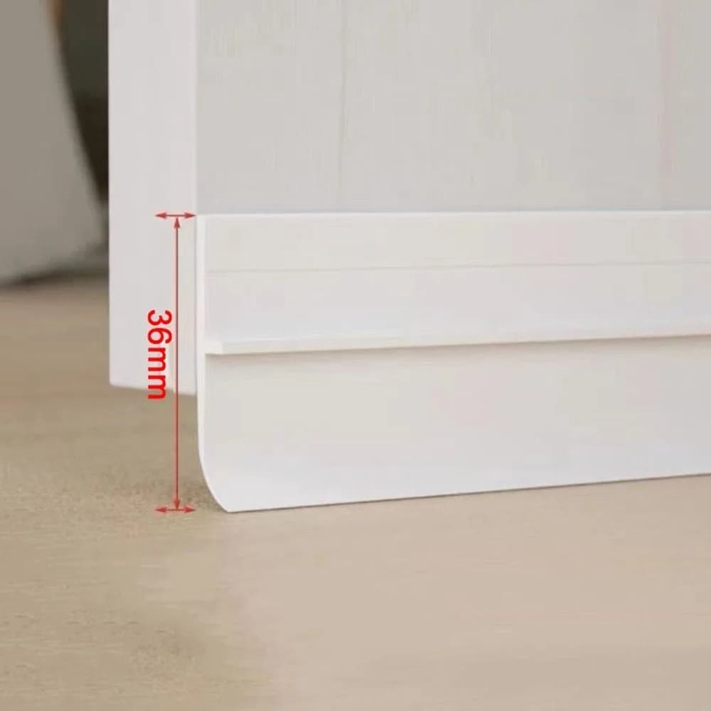 Nuova Guarnizione per Porta in PVC Flessibile Insonorizzante Antivento Autoadesiva Blocca-Correnti d'Aria per Porte