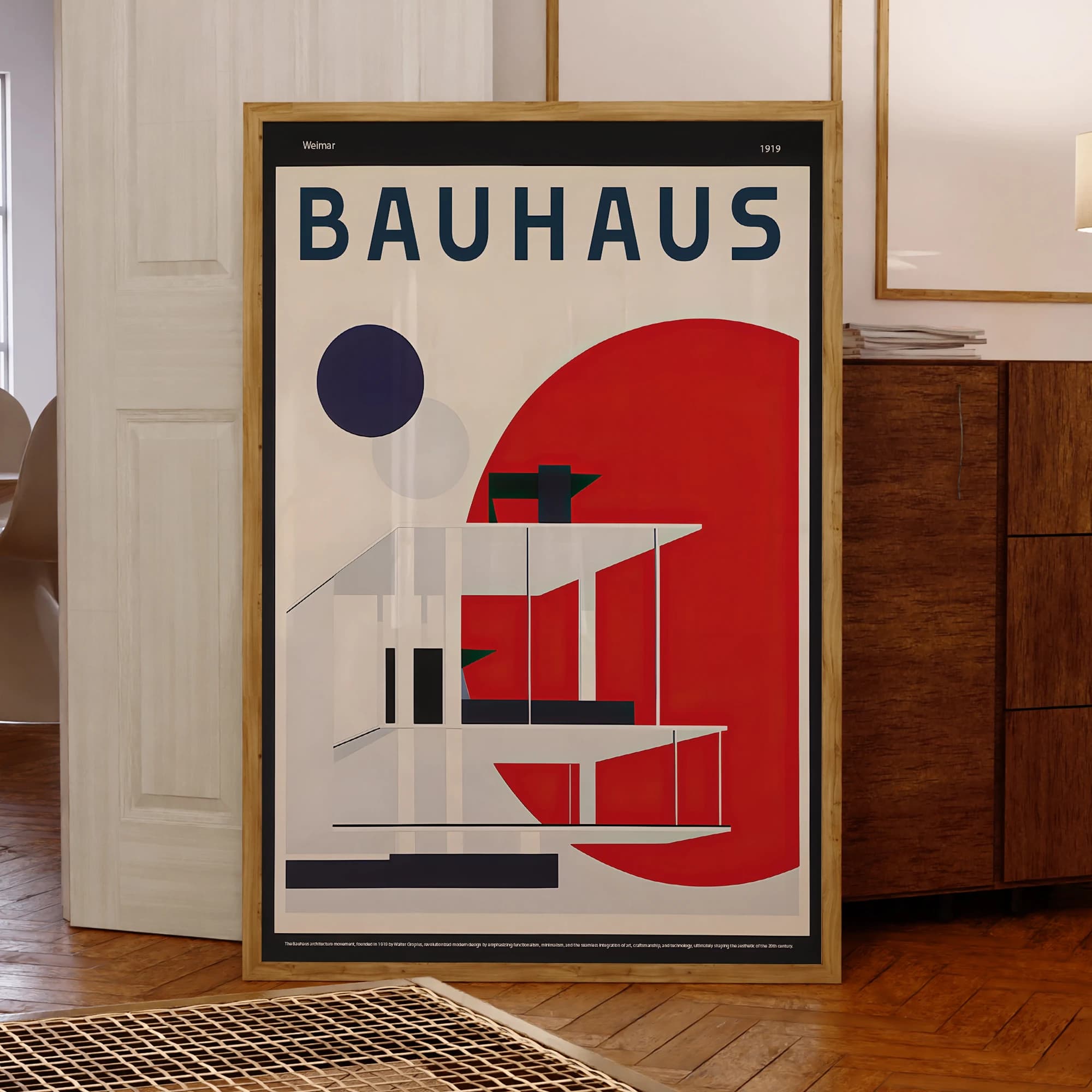 Arte murale moderna Bauhaus Architecture 1919, stampe con cornice in alluminio, pittura su tela, poster, immagine per soggiorno, decorazioni per la casa