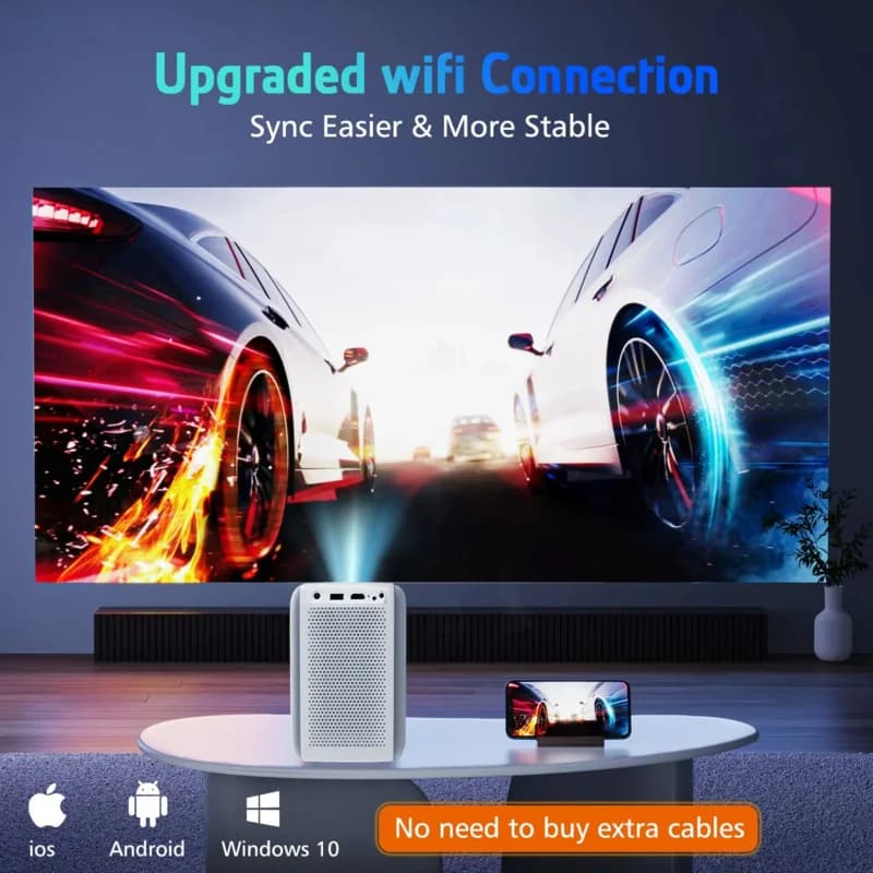 2025 Vendita calda diretta in fabbrica 4k Proiettore LED portatile intelligente Mini proiettore per uso domestico Lampada a LED LCD 1080P Android 9