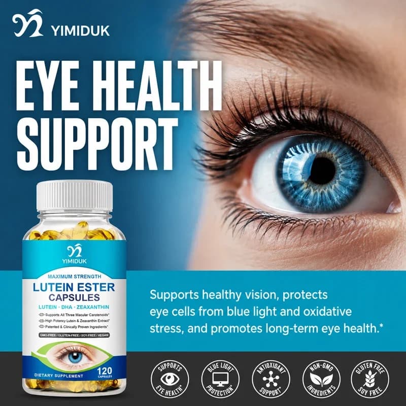 Advanced Ocular Supplements, with Bilberry & Grape Seed, Relieve Dryness, Preserve Sharp Vision, Deliver Antioxidant Guard