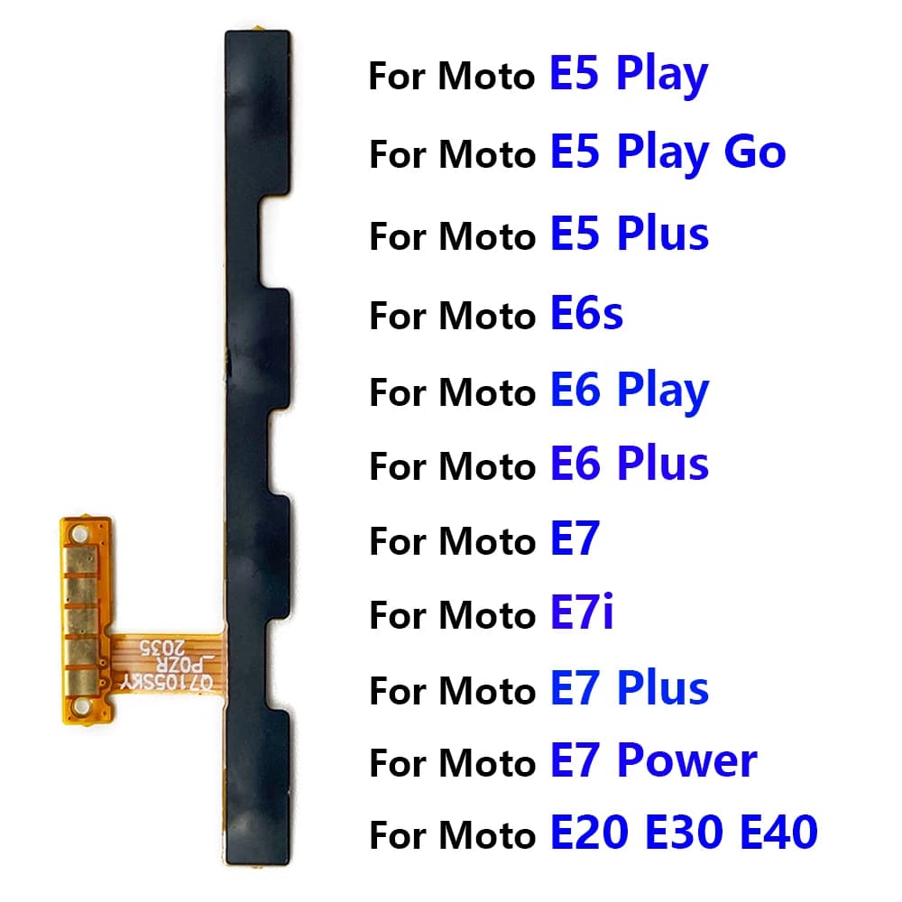 Cavo flessibile della chiave del pulsante dell'interruttore del Volume di alimentazione per Motorola Moto C E3 E4 E5 E6 E6s E7 Power Plus Play Go parti di ricambio
