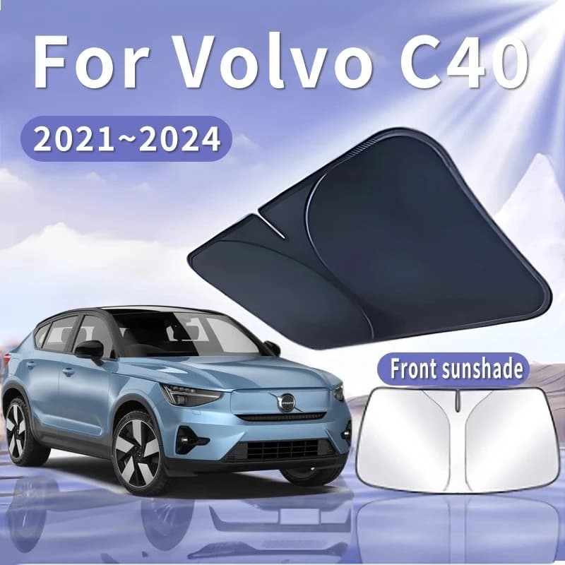 Per Volvo C40 2021 ~ 2024 2022 Pieghevole Auto Visiera Parasole Parabrezza Anteriore Parasole Isolamento Termico Estate di Raffreddamento Accessori Auto