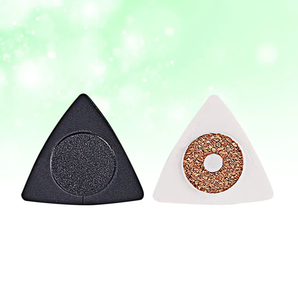 2 Pezzi Plettri per Chitarra in Sughero Morbido L502, Plettri Triangolari in ABS Antiscivolo Portatili per Strumenti a Corda, Accessori per Chitarra