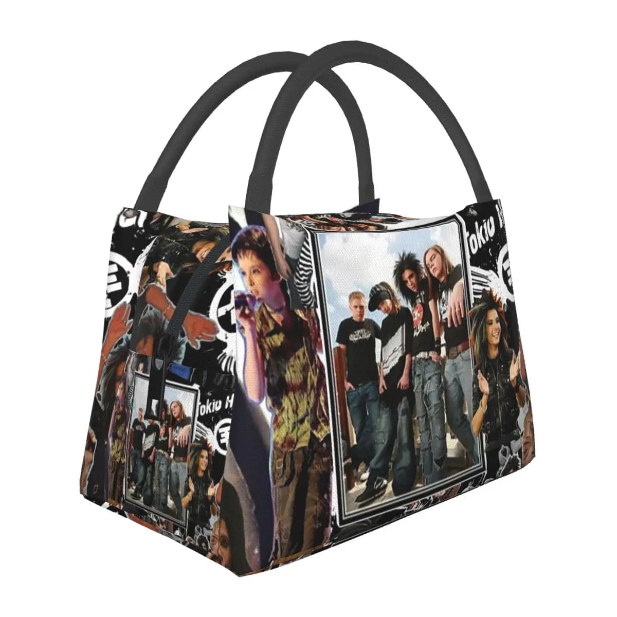 Borsa termica per il pranzo con emblema Tokio Hotel per donna, contenitore portatile per picnic, contenitore termico per alimenti, borsa termica per il pranzo