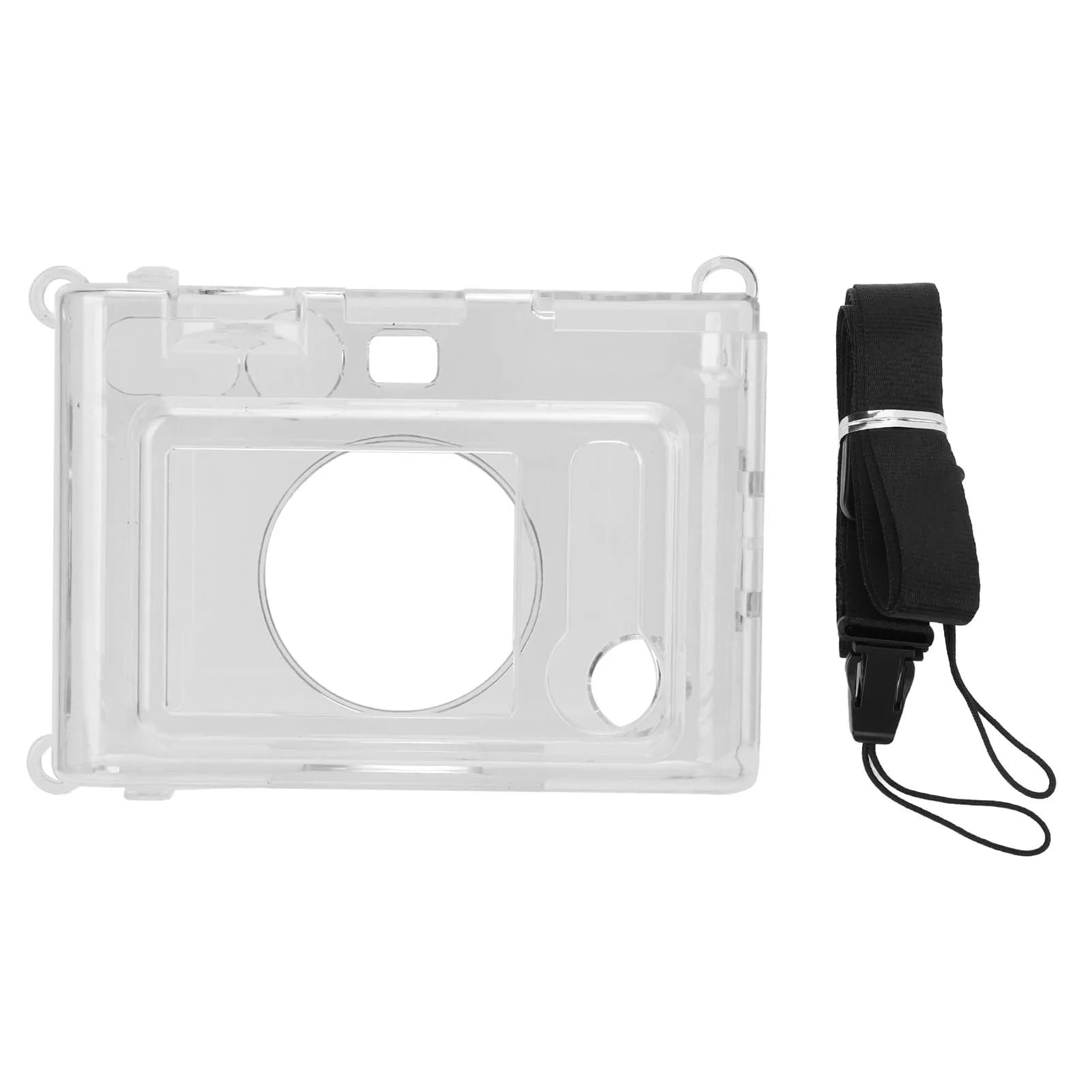 Camera Clear Case Transparent Protective Case with Shoulder Strap for Fujifilm Instax Mini Evo Camera new