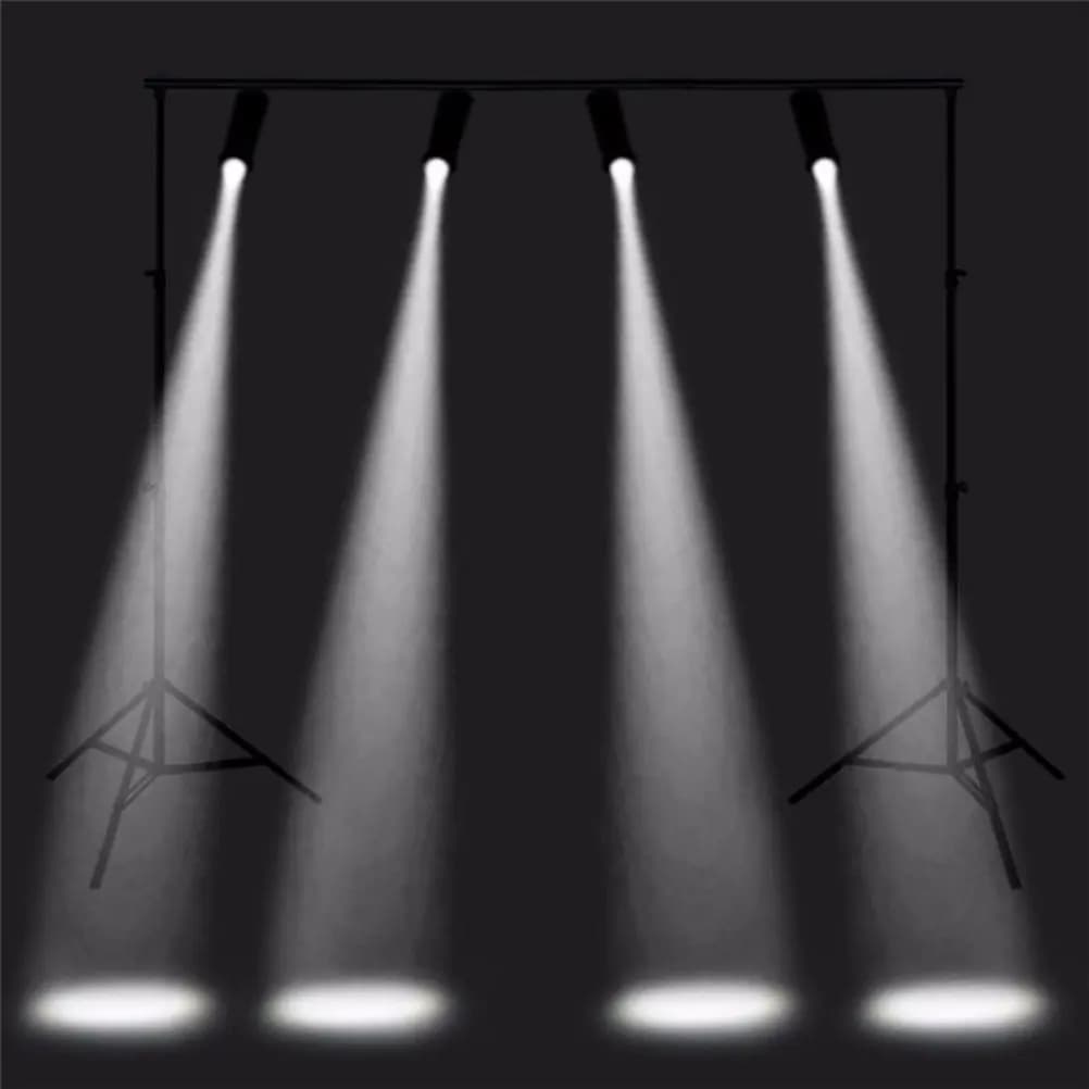 Faretto LED 3W per Palcoscenico, Superficie Liscia Nera, Testa Regolabile, Illuminazione d'Accento per Soffitto e Parete, KTV, Club, Teatro, Cinema