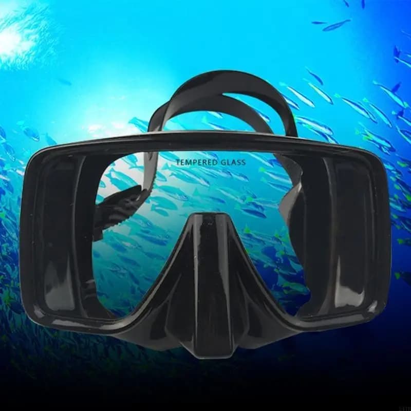 Tempered Glass Snorkeling Mask Anti-Leak Dry Top Panoramic Silicone No-Leak Goggles for Snorkeling, Swimming and Diving