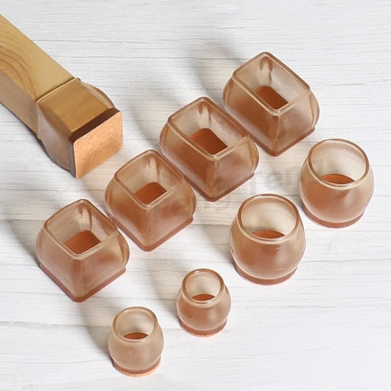 4 pezzi di dimensioni multiple Coprisedia antiscivolo gambe del divano cuscinetti in silicone per piedi protezione del pavimento Ferramenta per mobili galette de chaise
