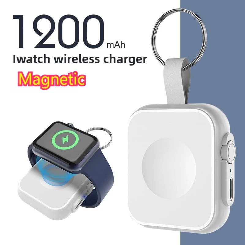 Mini Powerbank a ricarica rapida wireless da 1200 mAh per caricabatterie portatile Apple Watch Series S10