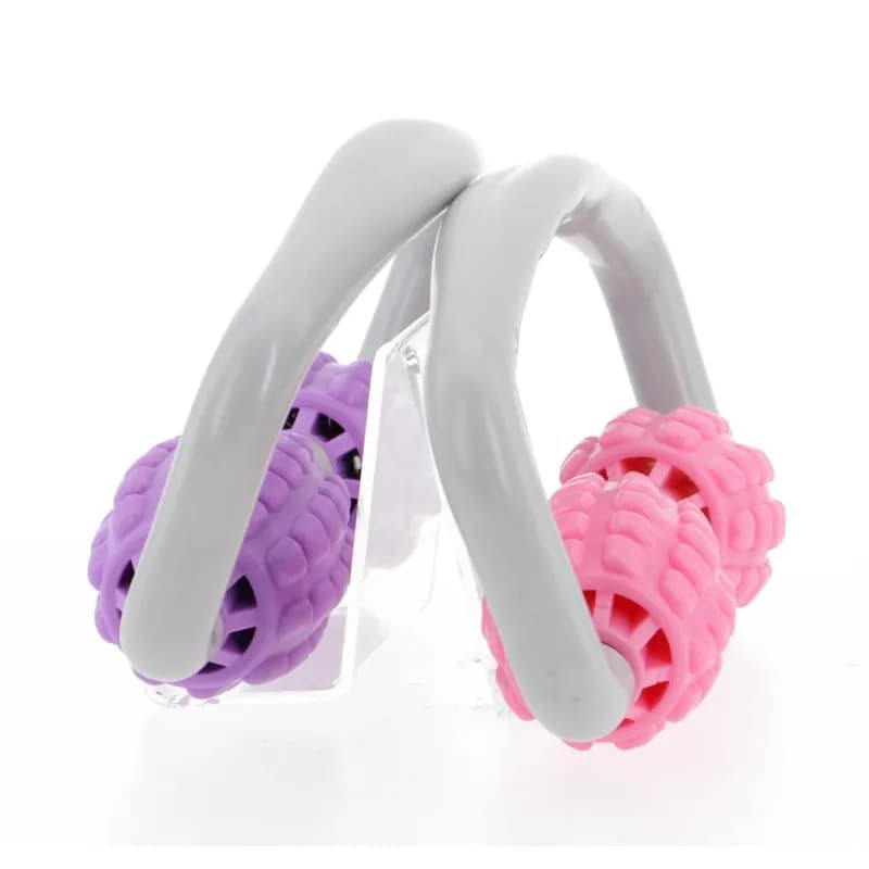Relaxing with manual massage rollers, small masseur, muscle masseur, foam roller, leg roller, body massager