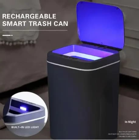 14L Smart Trash Can Dustbin Automatic Touch Bathroom Garbage Toilet Recycle Waste Bin Kitchen Sensor Basket for Rubbish Bucket ￼