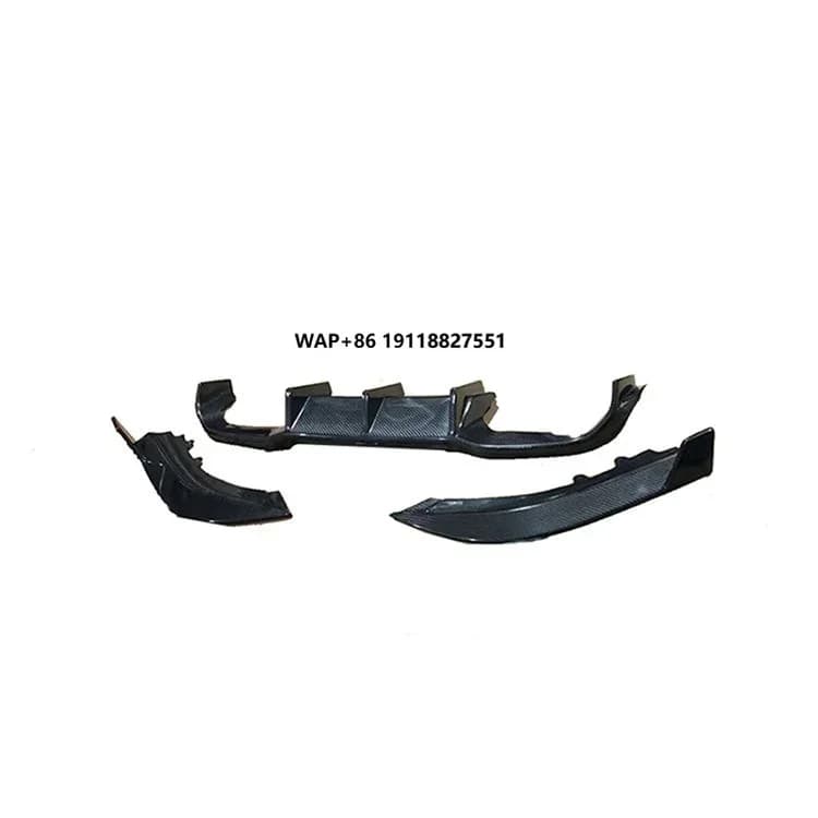 Real DRY Carbon Fiber Rear Bumper Valance Fender Flare Kit Rear Diffuser Lip Spoiler Corner Splitters for M2 F87 2016-2020