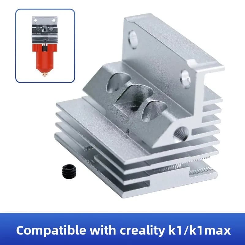 Dissipatore di calore Hotend in lega di alluminio - Per Creality K1/K1 MAX, kit di riscaldamento integrato per la gola e ceramica Accessorio per stampante 3D