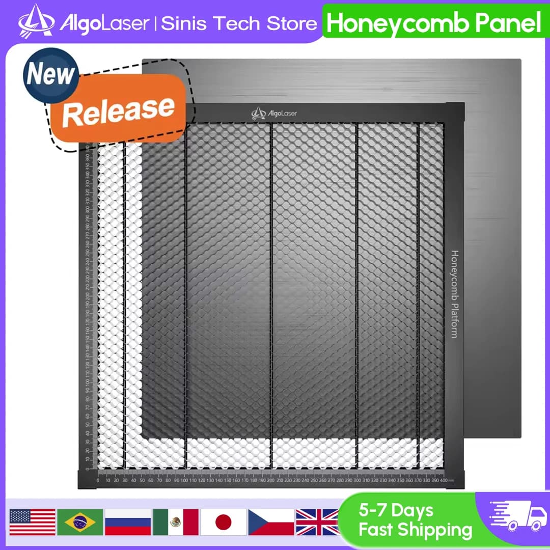 Algolaser Honeycomb Platform Laser Bed 445x450mm Stainless Steel Working Table with Aluminum Panel for CNC CO2 Engraver Machine