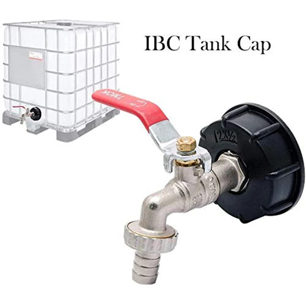 S60x6 Filettatura Grossa IBC Rubinetto del Serbatoio Connettore X 1/2 '' 3/4 '' Adattatore di Giunto Acqua 1000L Giardino Casa Valvola di Ricambio Raccordo