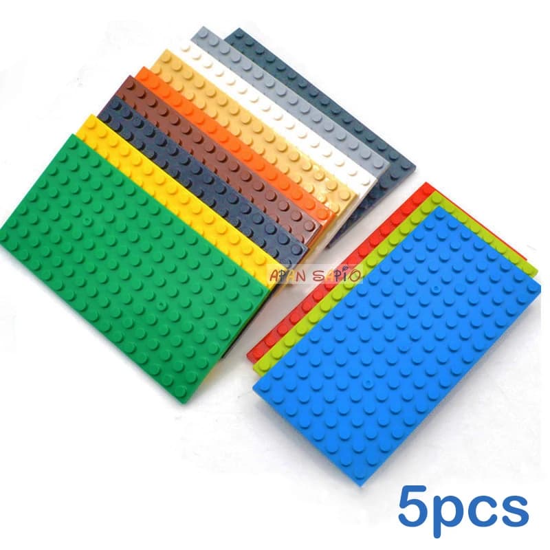 5 pz FAI DA TE Blocchi di Costruzione Figure Sottili Mattoni 8x16 Punti 12 Colori Educativi Formato Creativo Compatibile Con 92438 Giocattoli per I Bambini