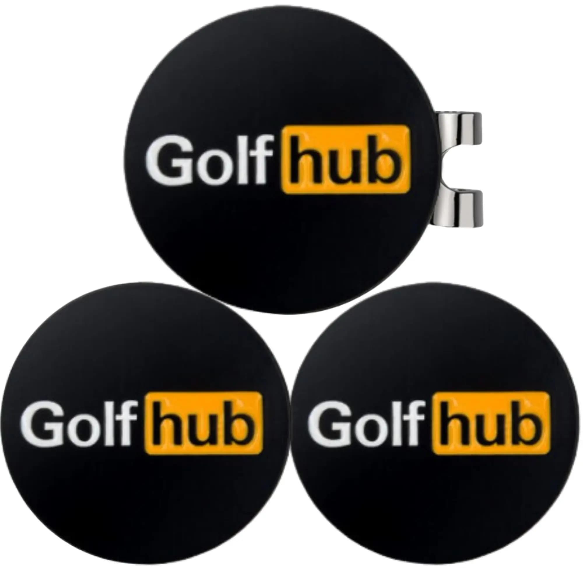 3 pezzi Golf Hub Design Pennarelli per palline da golf Clip per cappello Confezione da 3 Scegli il tuo set regalo da golf Marcatore da golf Clip per cappelli magnetici Regali da golf divertenti