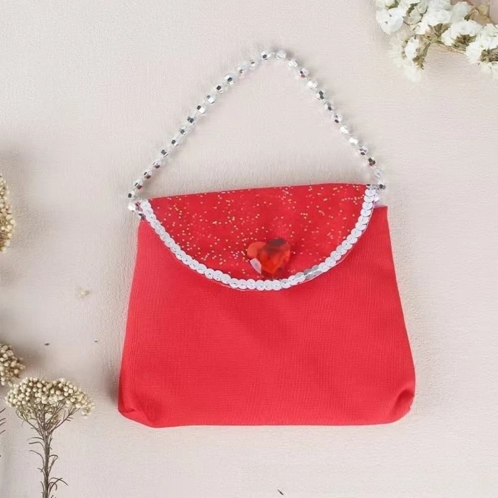 Multicolor Princess Handbag Snowflake Pattern Peach Heart Design Coin Purse Girl's Size 1pc Cosplay Props Bag Photography Props