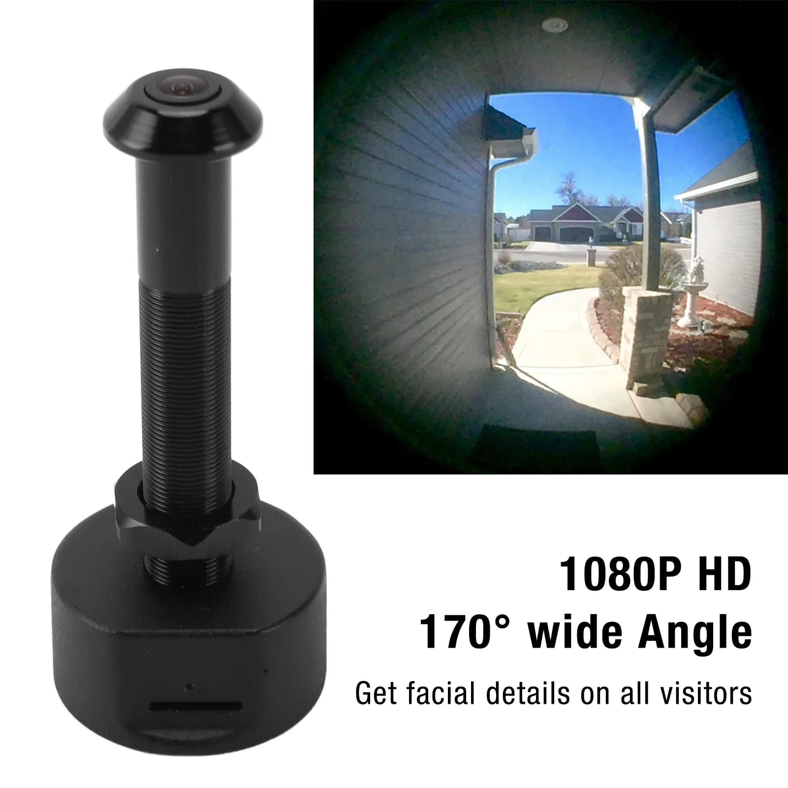 Telecamera Spioncino Intelligente 1080P con Rilevamento Movimento, WiFi Remoto, Obiettivo Grandangolare, Videocitofono di Sicurezza Domestica, Sostituzione Visore Porta