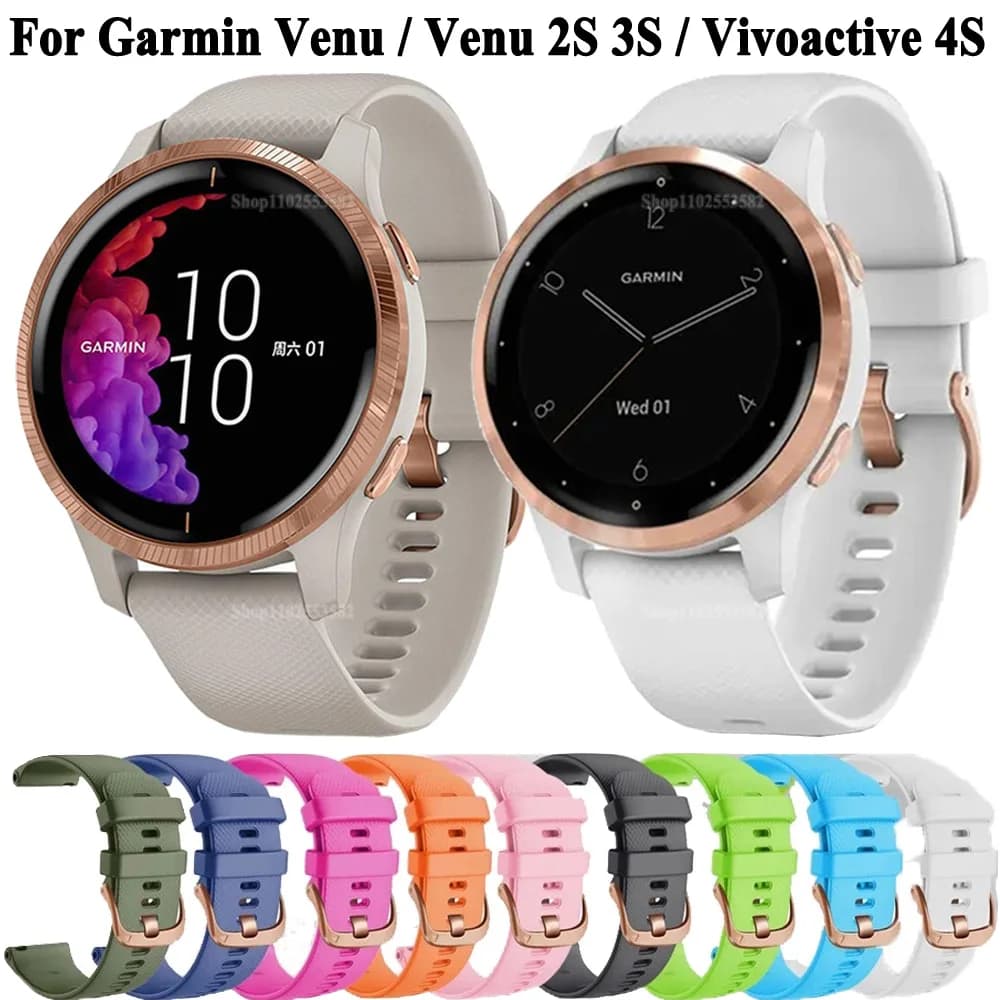 Cinturino da 18mm 20mm per Garmin Venu Sq 2 Plus Vivoactive 4S Smartwatch Bracciale Venu 3S 2S Vivoactive 3 5 Sostituzione 2030