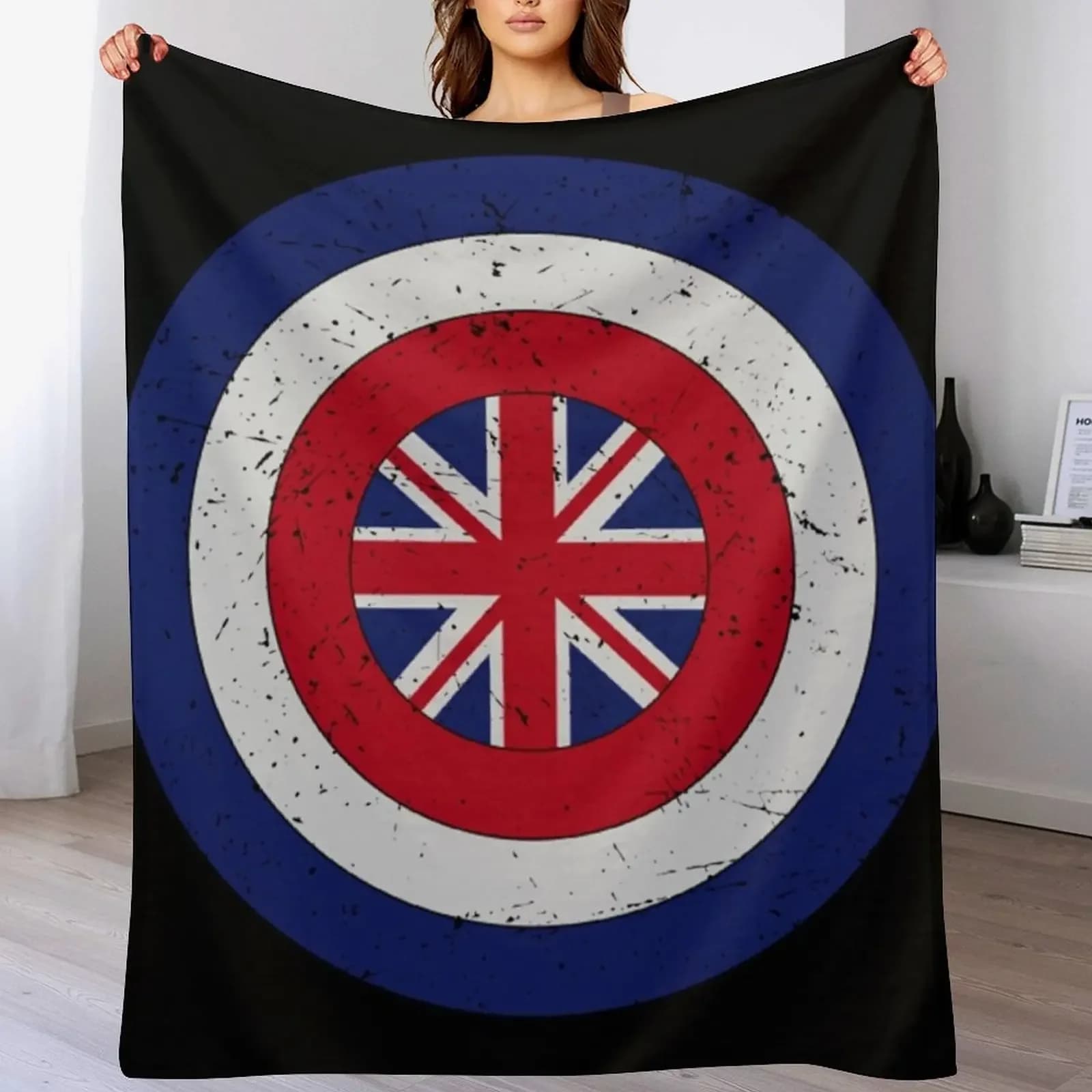 Retro Captain Carter - British Captain Shield - British Flag Shooting Blade Polar Beds Soft for Children's Covers