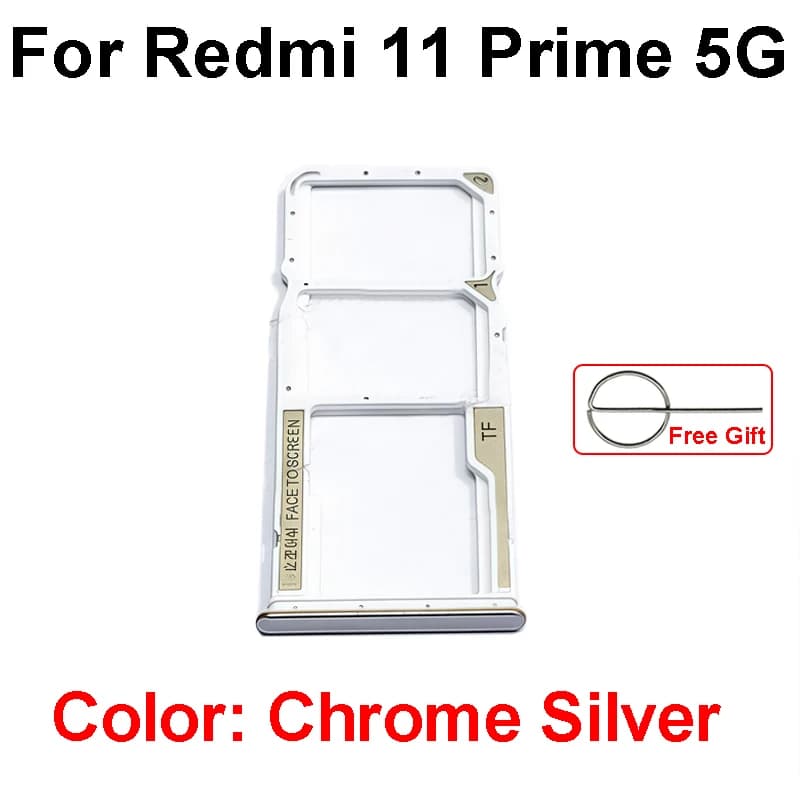Vassoio della scheda SIM per Redmi 11 Prime 22071219AI Durevole antiurto Supporto del vassoio della scheda SIM Adattatori Parti di ricambio